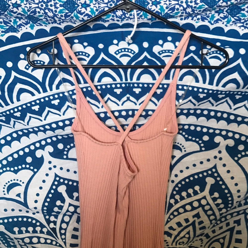 Light Pink Ribbed Dress - Picture 3 of 3